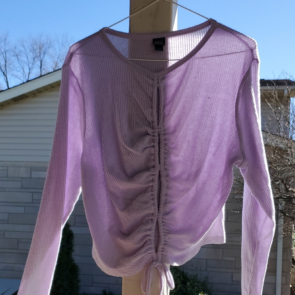 Women's Purple Ruched Top